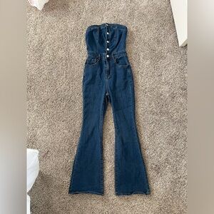 Women's Blue Denim Jean jumpsuit